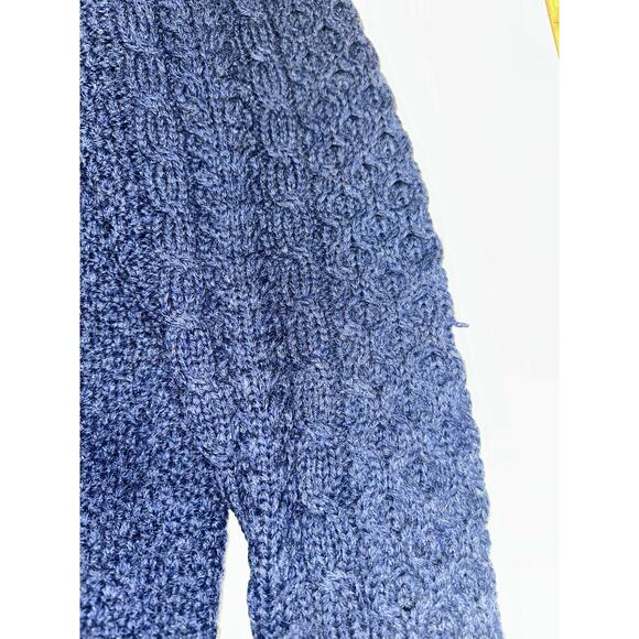 Vintage LL Bean Women’s Wool Cardigan Button Front Cable Knit Blue M Ireland - Picture 5 of 9